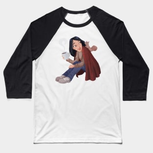 Woman Having Coffee with a Squirrel Baseball T-Shirt